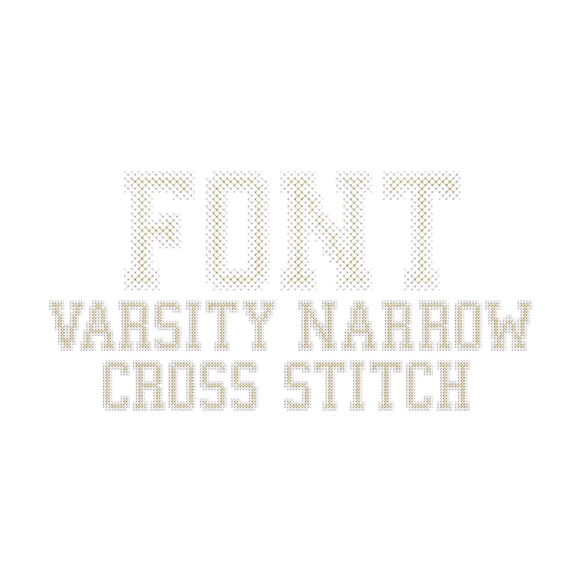 Varsity Narrow Cross Stitch Font – machine embroidery font by Artapli, photo 6