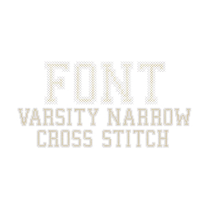 Varsity Narrow Cross Stitch Font – machine embroidery font by Artapli, photo 6