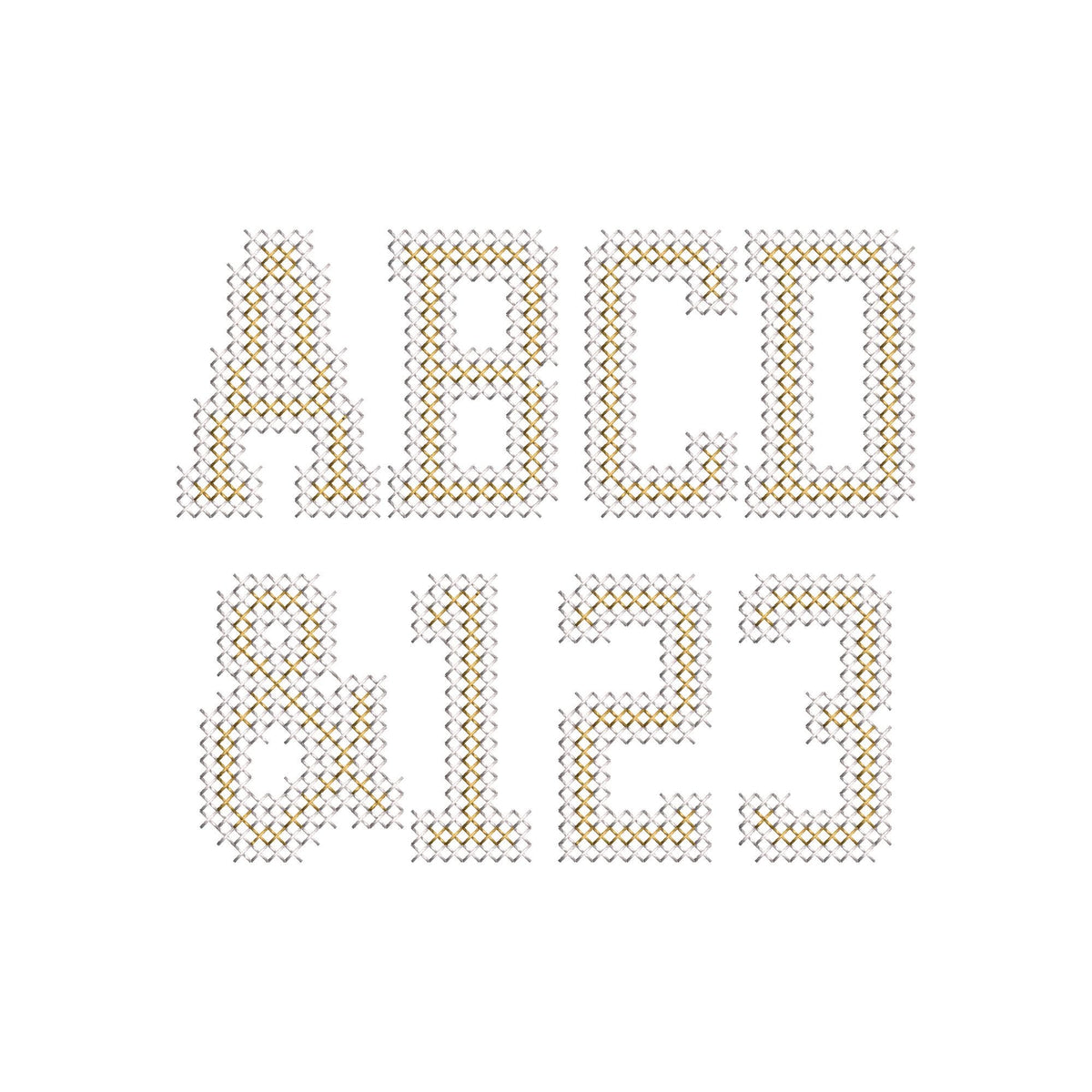 Varsity Narrow Cross Stitch Font – machine embroidery font by Artapli, photo 10