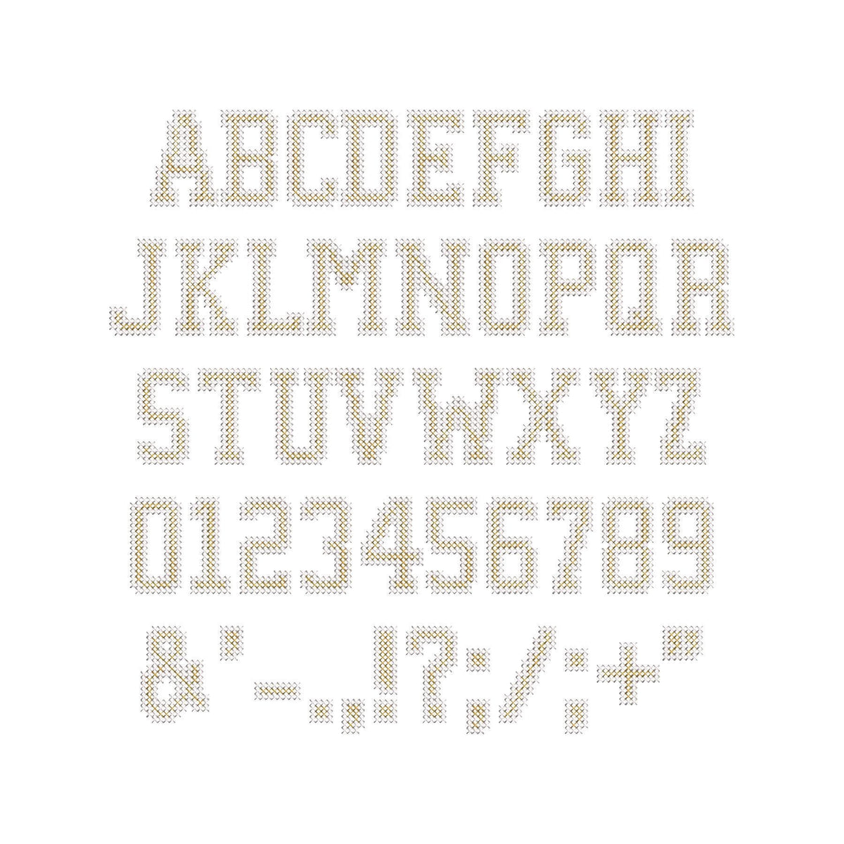 Varsity Narrow Cross Stitch Font – machine embroidery font by Artapli, photo 7