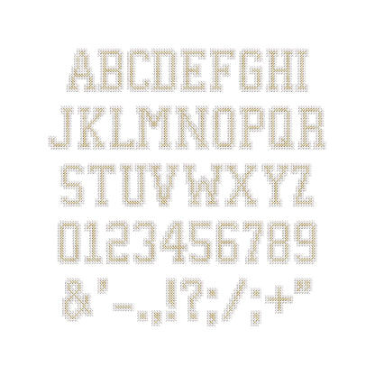 Varsity Narrow Cross Stitch Font – machine embroidery font by Artapli, photo 7