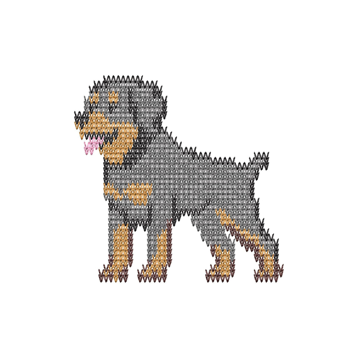 Rottweiler Knit Stitch – machine embroidery design by Artapli, photo 8