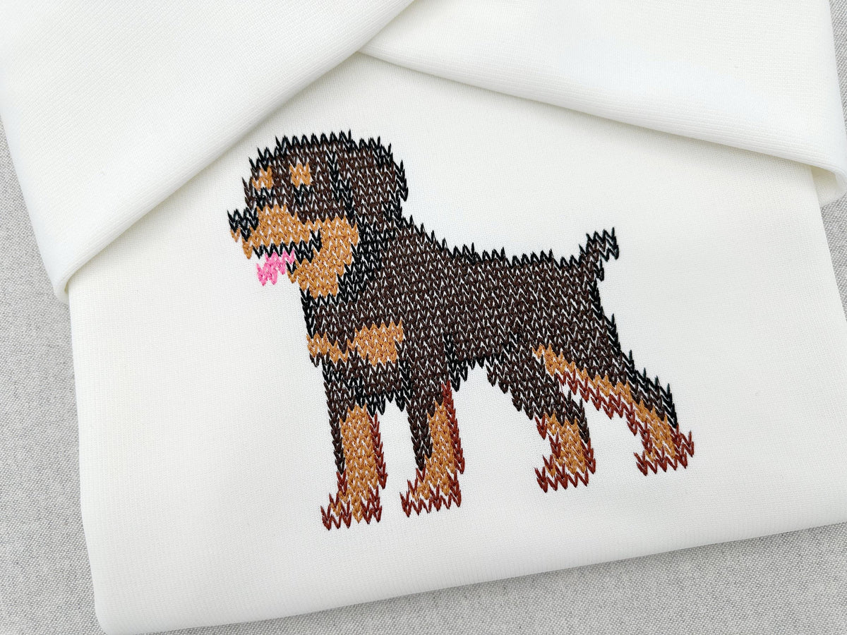 Rottweiler Knit Stitch – machine embroidery design by Artapli, photo 6