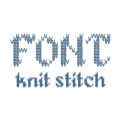 Knit Stitch Font OldeKnit