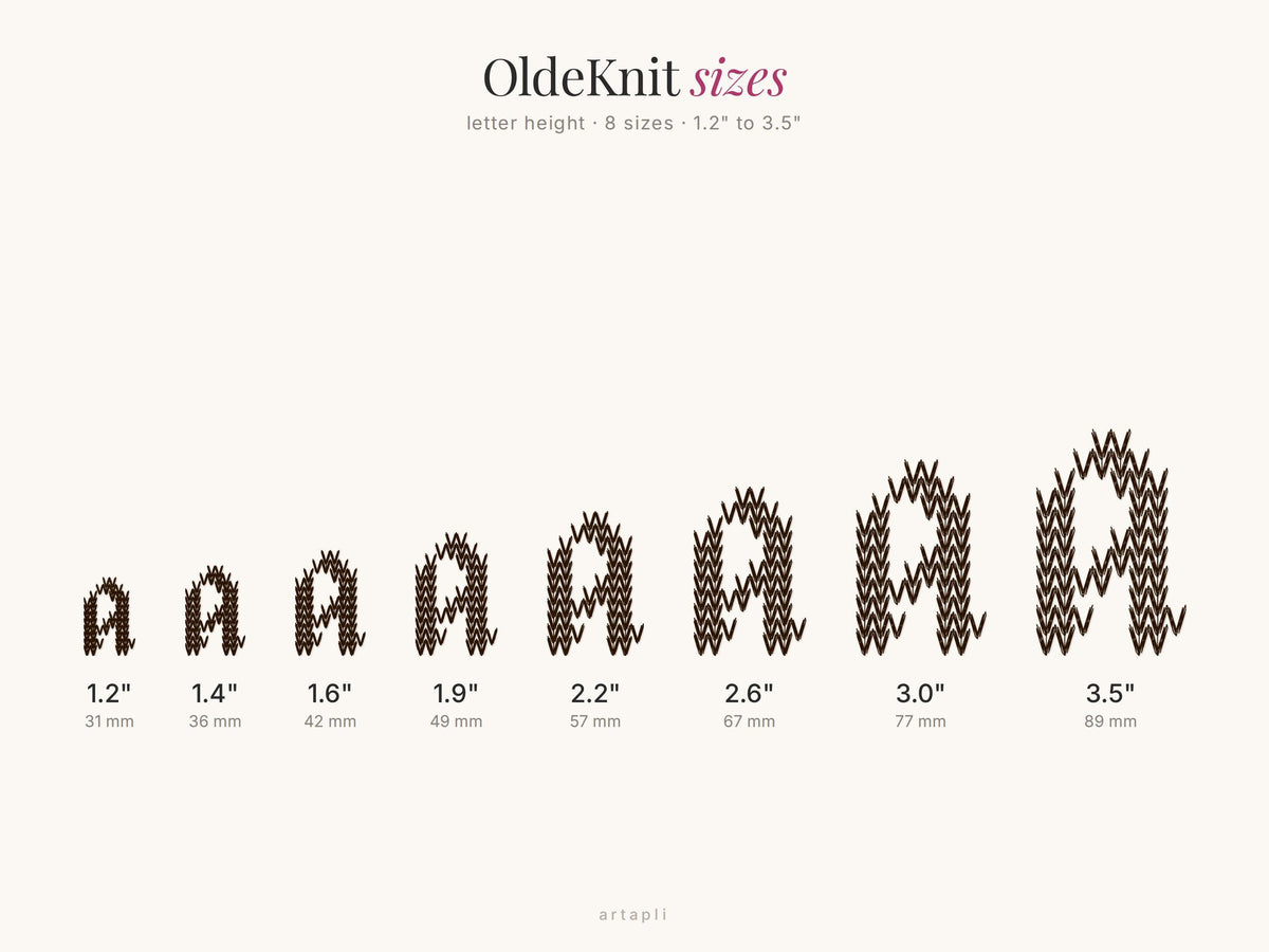 Knit Stitch Font OldeKnit