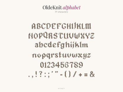 Knit Stitch Font OldeKnit