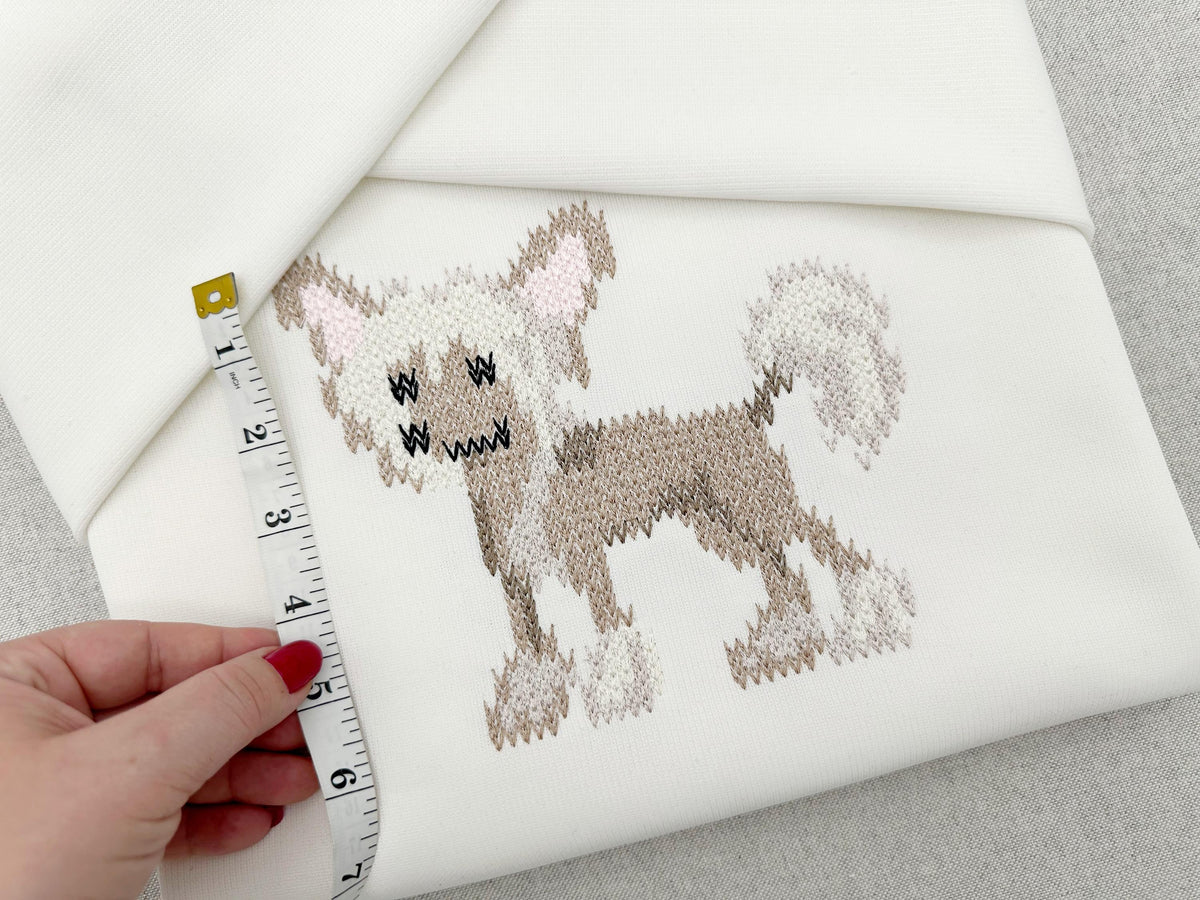Chinese Crested Knit Stitch – machine embroidery design by Artapli, photo 6