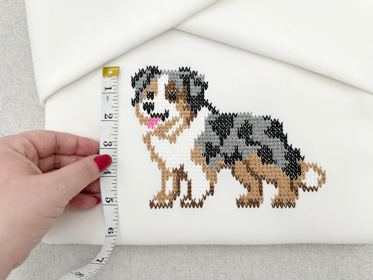 Australian Shepherd Knit Stitch – machine embroidery design by Artapli, photo 5
