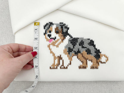 Australian Shepherd Knit Stitch – machine embroidery design by Artapli, photo 5