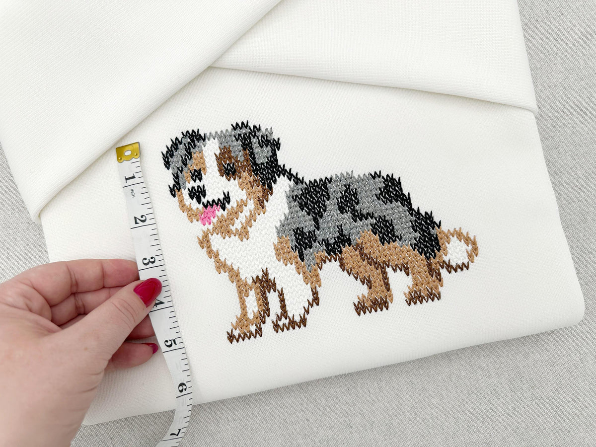 Australian Shepherd Knit Stitch – machine embroidery design by Artapli, photo 10