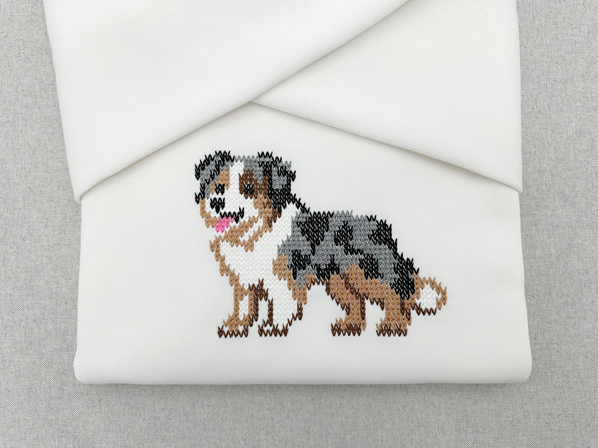 Australian Shepherd Knit Stitch – machine embroidery design by Artapli, photo 6