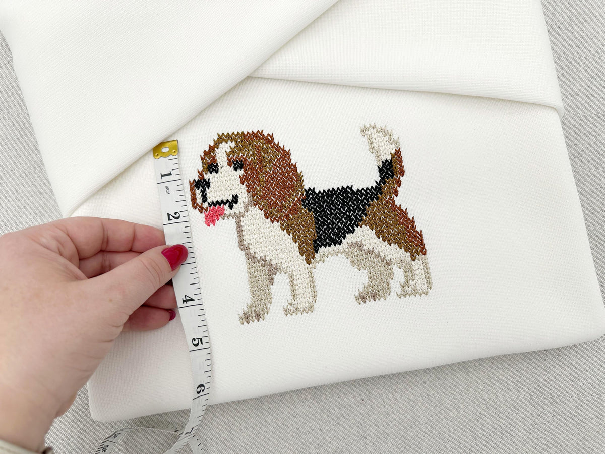 Beagle Knit Stitch – machine embroidery design by Artapli, photo 2