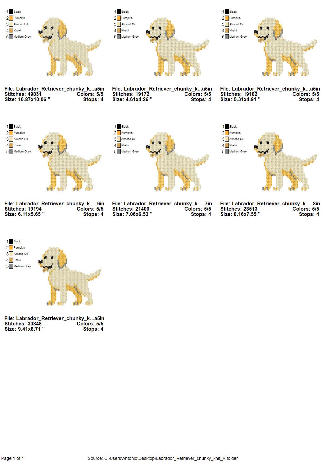 Labrador Retriever Knit Stitch – machine embroidery design by Artapli, photo 9