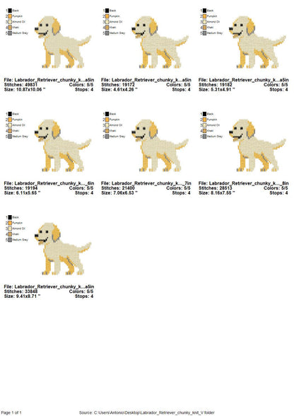 Labrador Retriever Knit Stitch – machine embroidery design by Artapli, photo 9