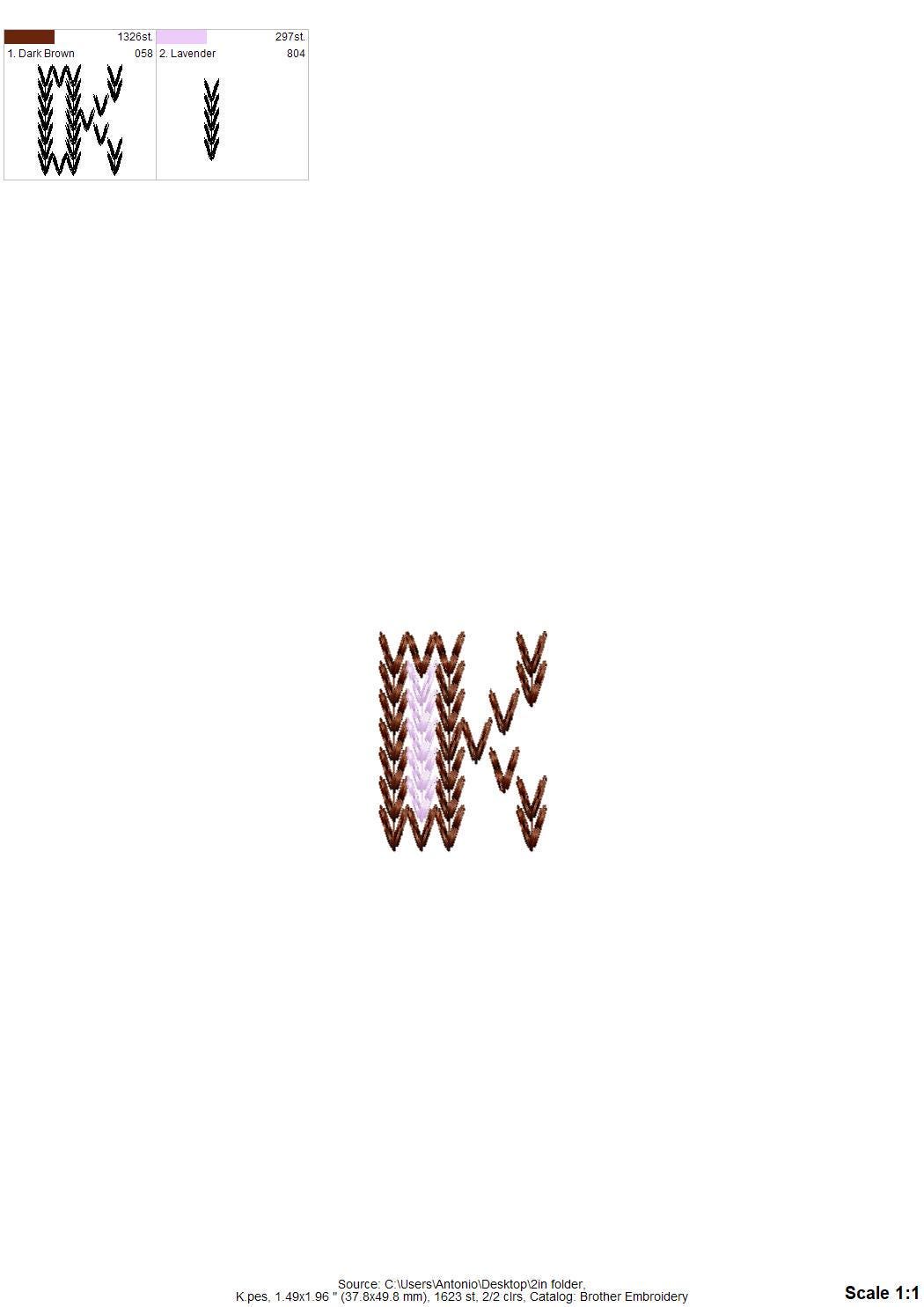 Bold Duo Knit Font – machine embroidery font by Artapli, photo 9