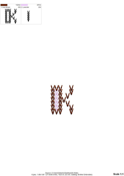 Bold Duo Knit Font – machine embroidery font by Artapli, photo 9