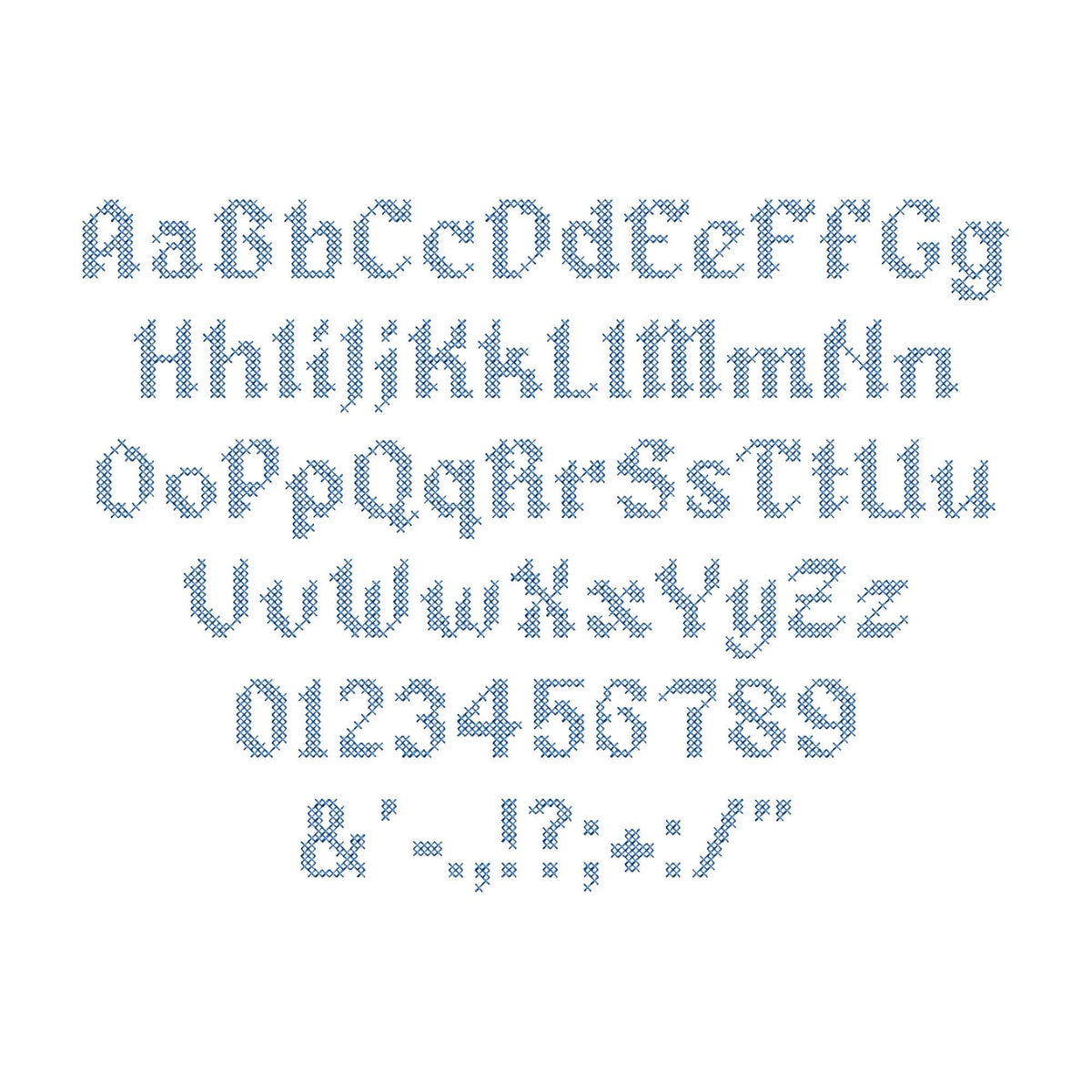 Old English Cross Stitch Font – machine embroidery font by Artapli, photo 4