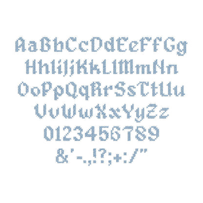 Old English Cross Stitch Font – machine embroidery font by Artapli, photo 4