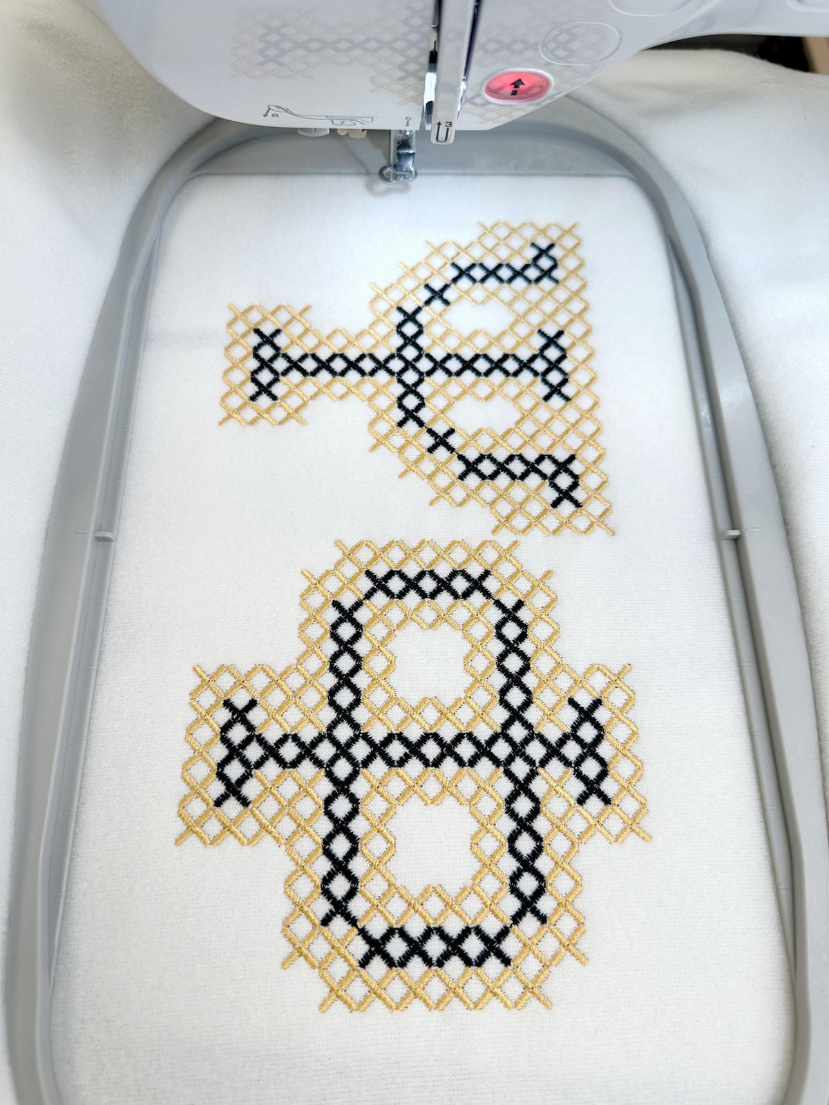 Chunky Cross Stitch Greek Font