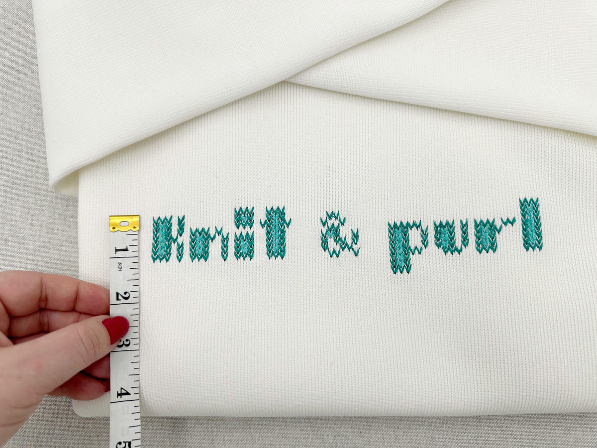 Bold Duo Knit Font – machine embroidery font by Artapli, photo 6