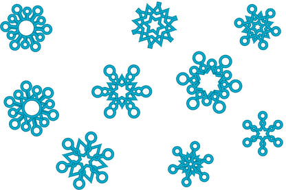 Simply Single 9 Snowflakes – Instant Download | Artapli