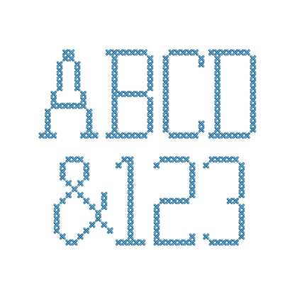 Chunky Cross Varsity Narrow Font – machine embroidery font by Artapli, photo 8