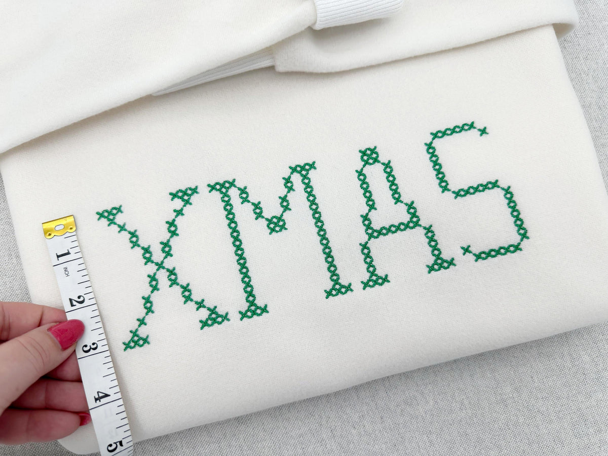 Chunky Cross Varsity Narrow Font – machine embroidery font by Artapli, photo 9