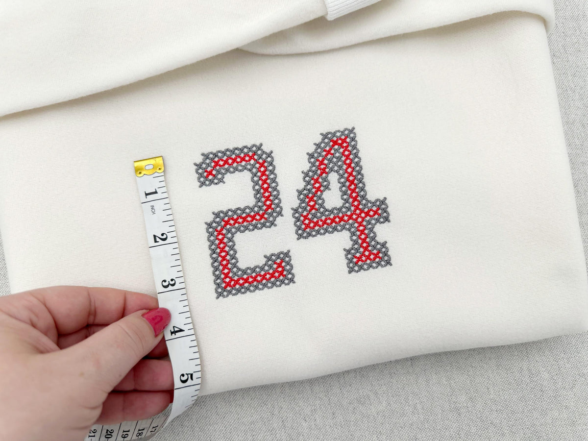 Varsity Outline Cross Stitch Font