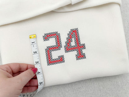 Varsity Outline Cross Stitch Font