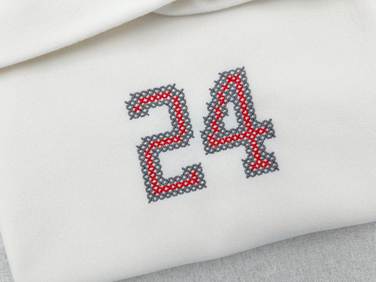 Varsity Outline Cross Stitch Font