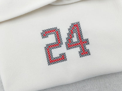 Varsity Outline Cross Stitch Font