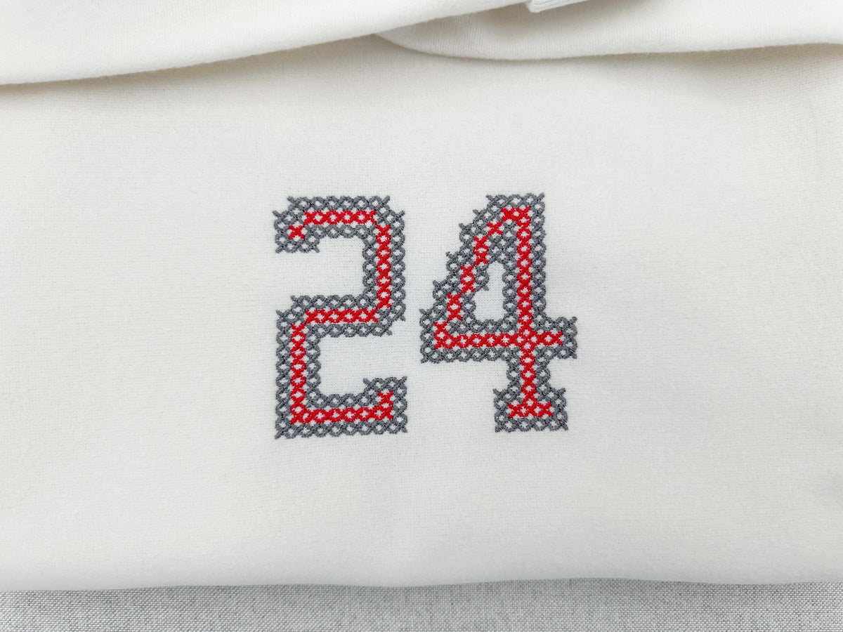 Varsity Outline Cross Stitch Font