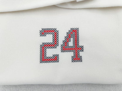 Varsity Outline Cross Stitch Font