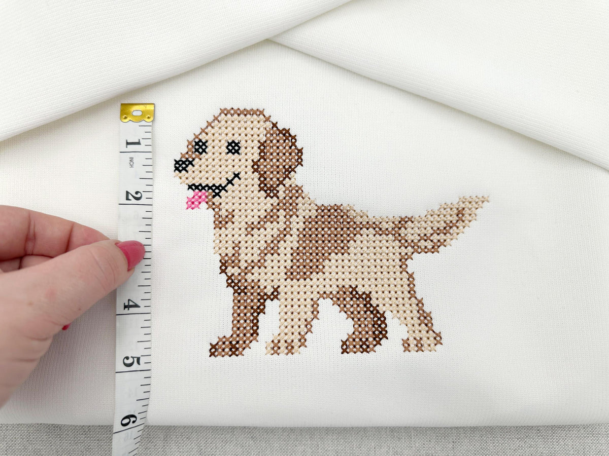 Golden retriever em ponto cruz