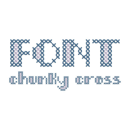 Chunky Cross Stitch Schrift, 2 Farben