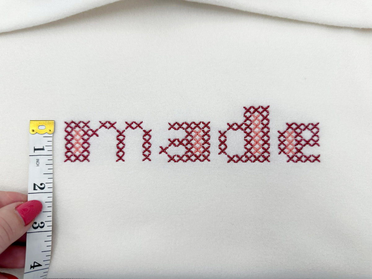Chunky Cross Stitch Schrift, 2 Farben