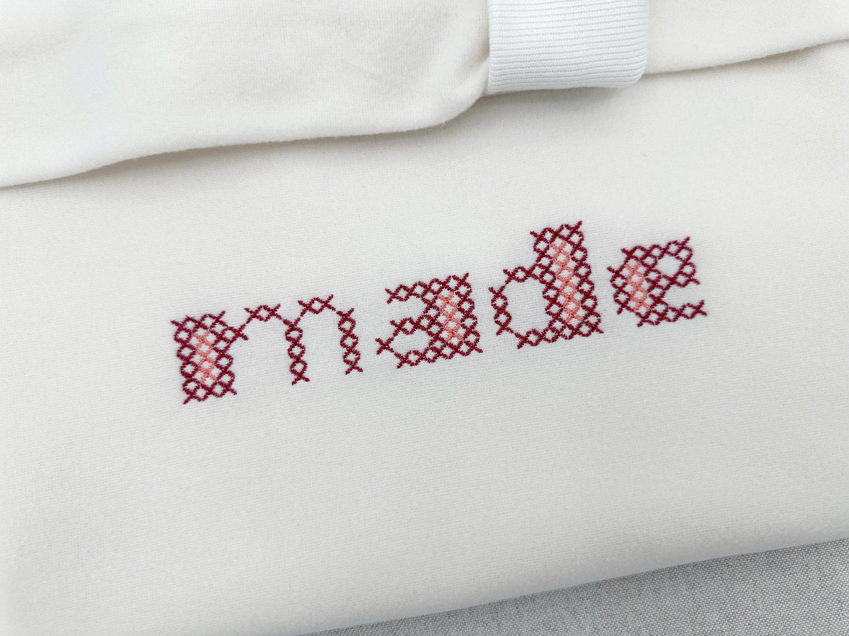 Chunky Cross Stitch Schrift, 2 Farben