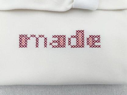 Bold 2 colors FONT Chunky Cross Stitch Alphabet unique handmade look Monogram machine embroidery design sizes 1.4 up to 4 inches BX