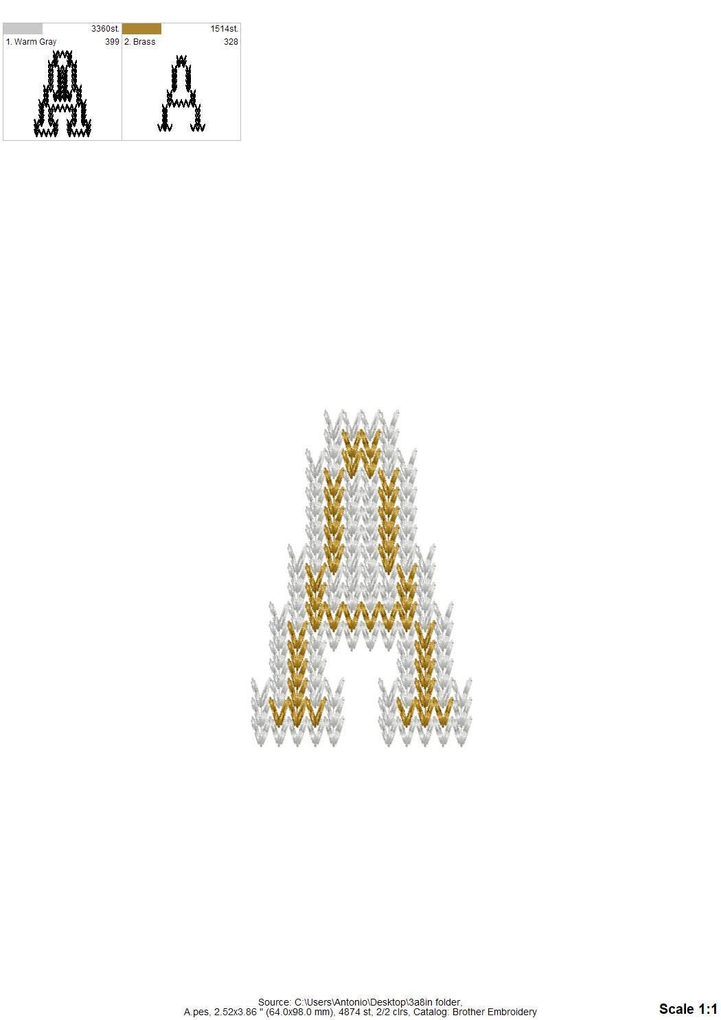 Varsity Knit Stitch Font – machine embroidery font by Artapli, photo 9