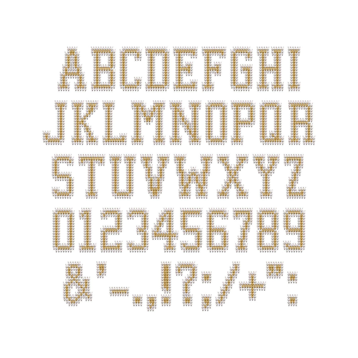 Varsity Knit Stitch Font – machine embroidery font by Artapli, photo 8