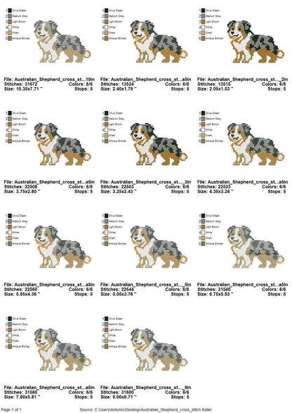 Australian Shepherd a punto croce