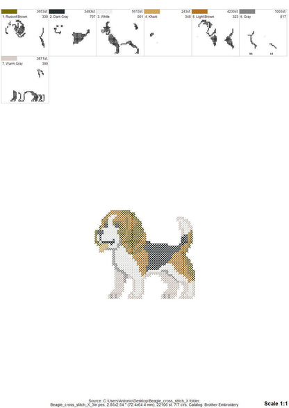 Cross Stitch Beagle