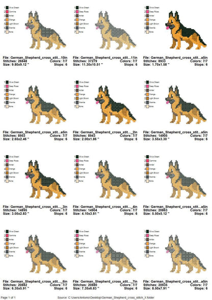 German Shepherd Cross Stitch