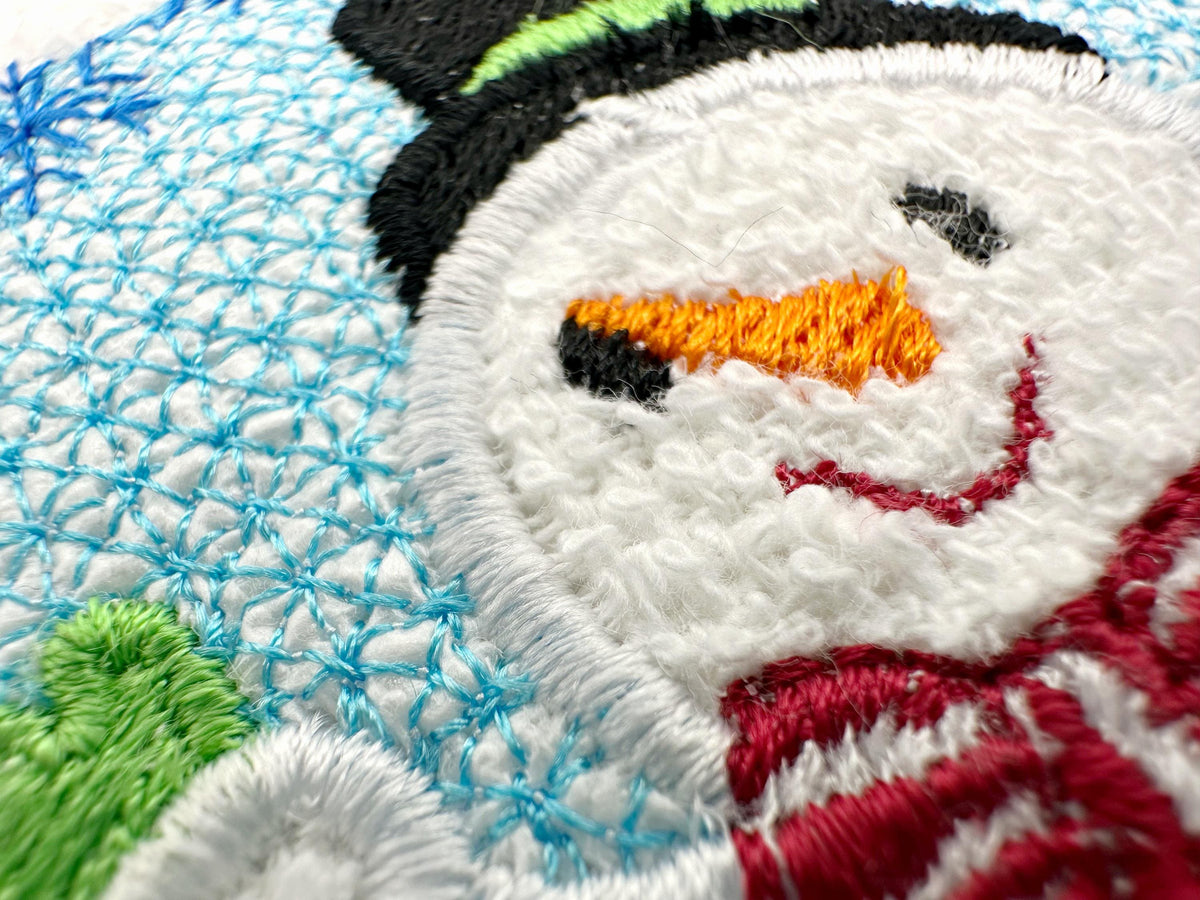 Embossed Christmas Snowman – machine embroidery design by Artapli, photo 5