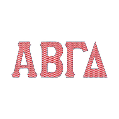 Greek Knit Effect Font – machine embroidery font by Artapli, photo 11
