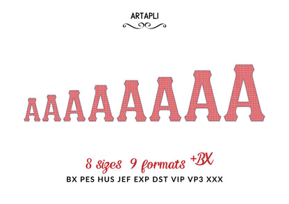 Greek Knit Effect Font – machine embroidery font by Artapli, photo 10