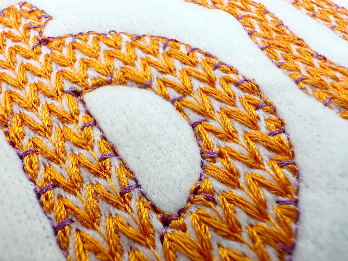 Greek Knit Effect Font – machine embroidery font by Artapli, photo 2