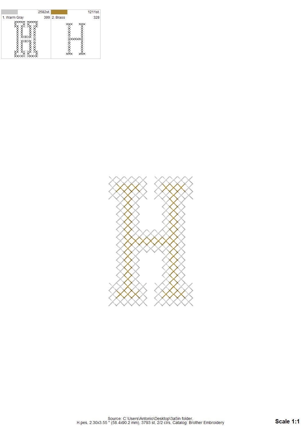 Varsity Narrow Cross Stitch Font – machine embroidery font by Artapli, photo 9