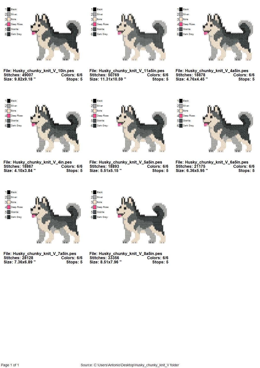 Husky Chunky Knit Stitch – machine embroidery design by Artapli, photo 9