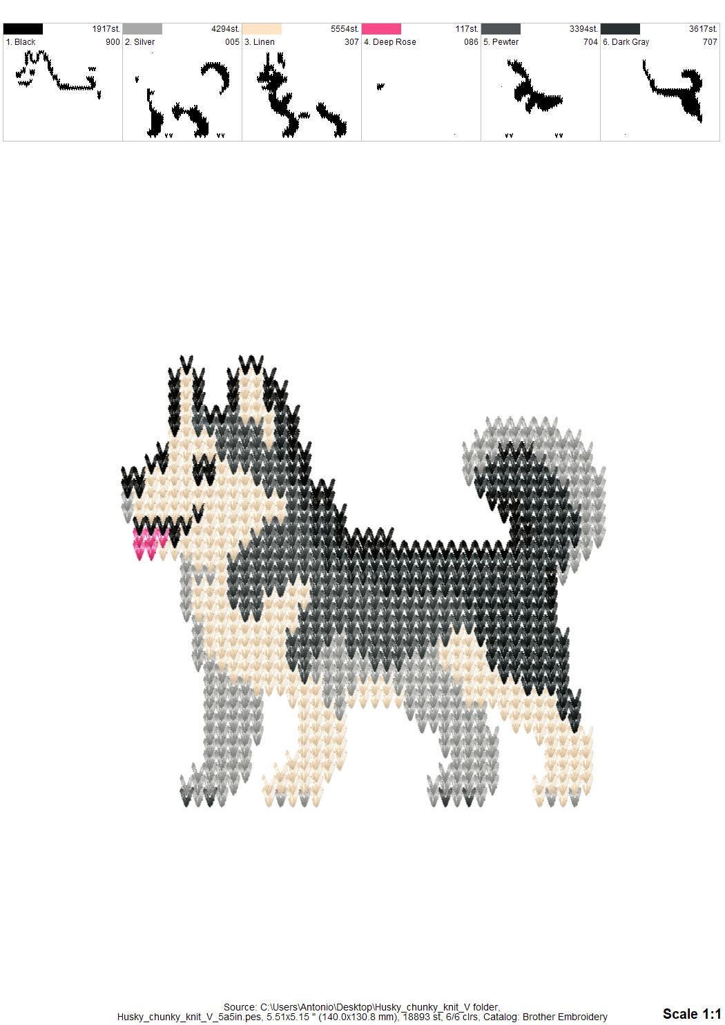 Husky Chunky Knit Stitch – machine embroidery design by Artapli, photo 10